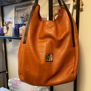 Valentina Large Orange Hobo Bag